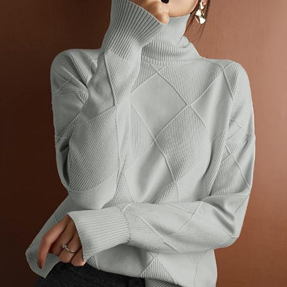 Valerie | High-Collar Diamond Jumper