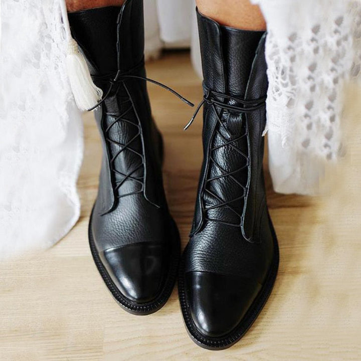 Joanna | Elegant Leather Ankle Boots