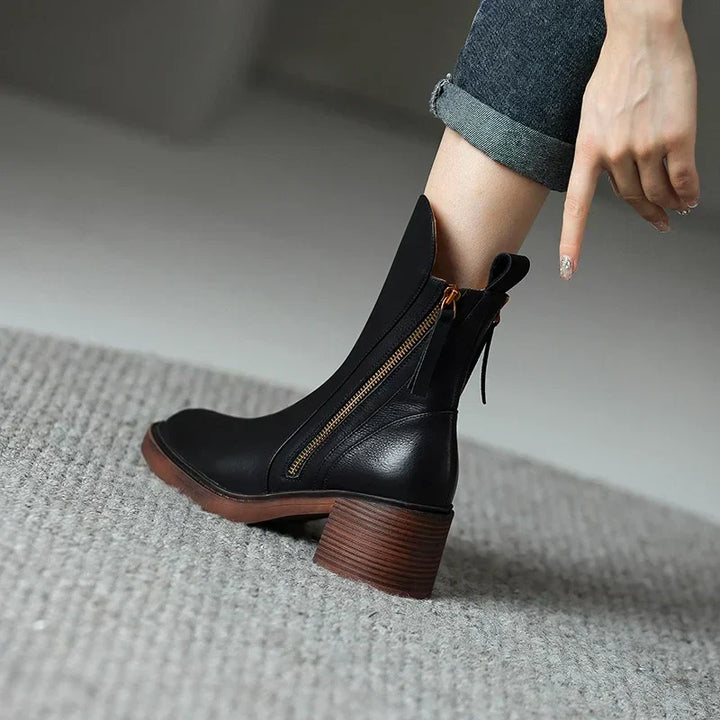 Jasmine | Chic Zip-Up Ankle Boots