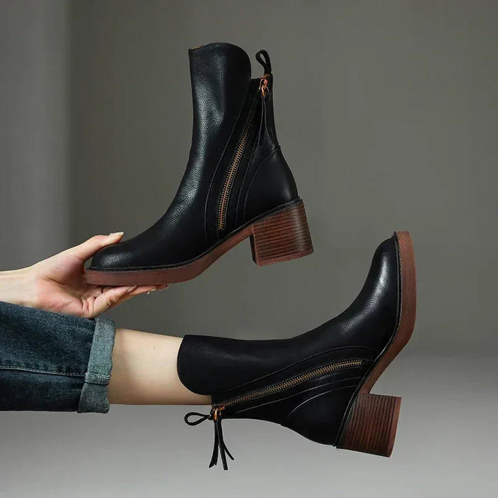 Jasmine | Chic Zip-Up Ankle Boots