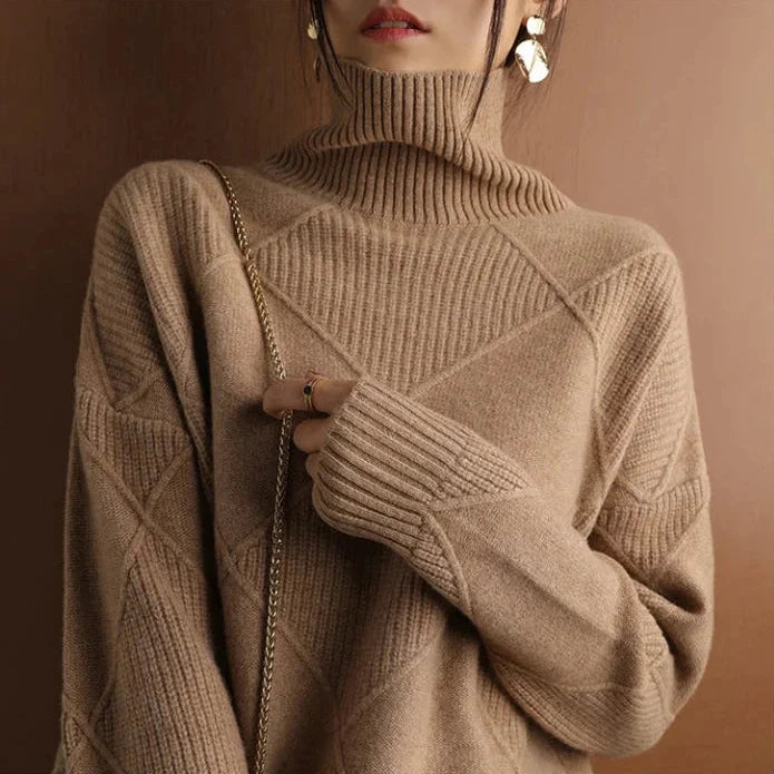 Valerie | High-Collar Diamond Jumper