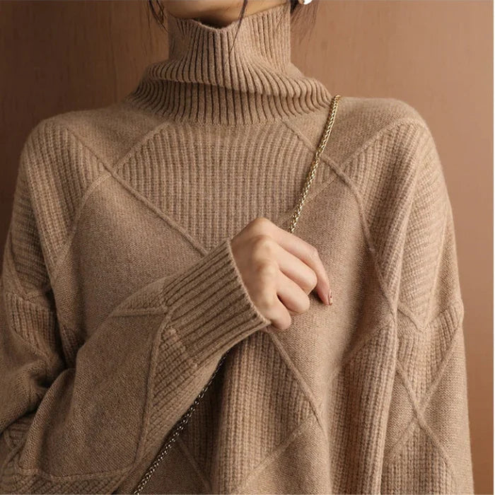 Valerie | High-Collar Diamond Jumper