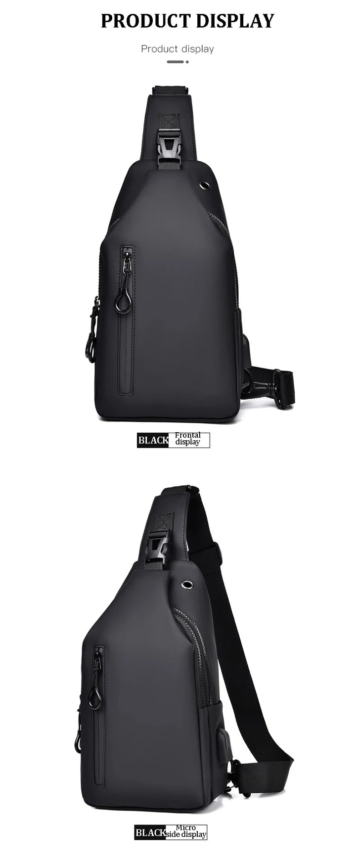 Trendy men's chest bag